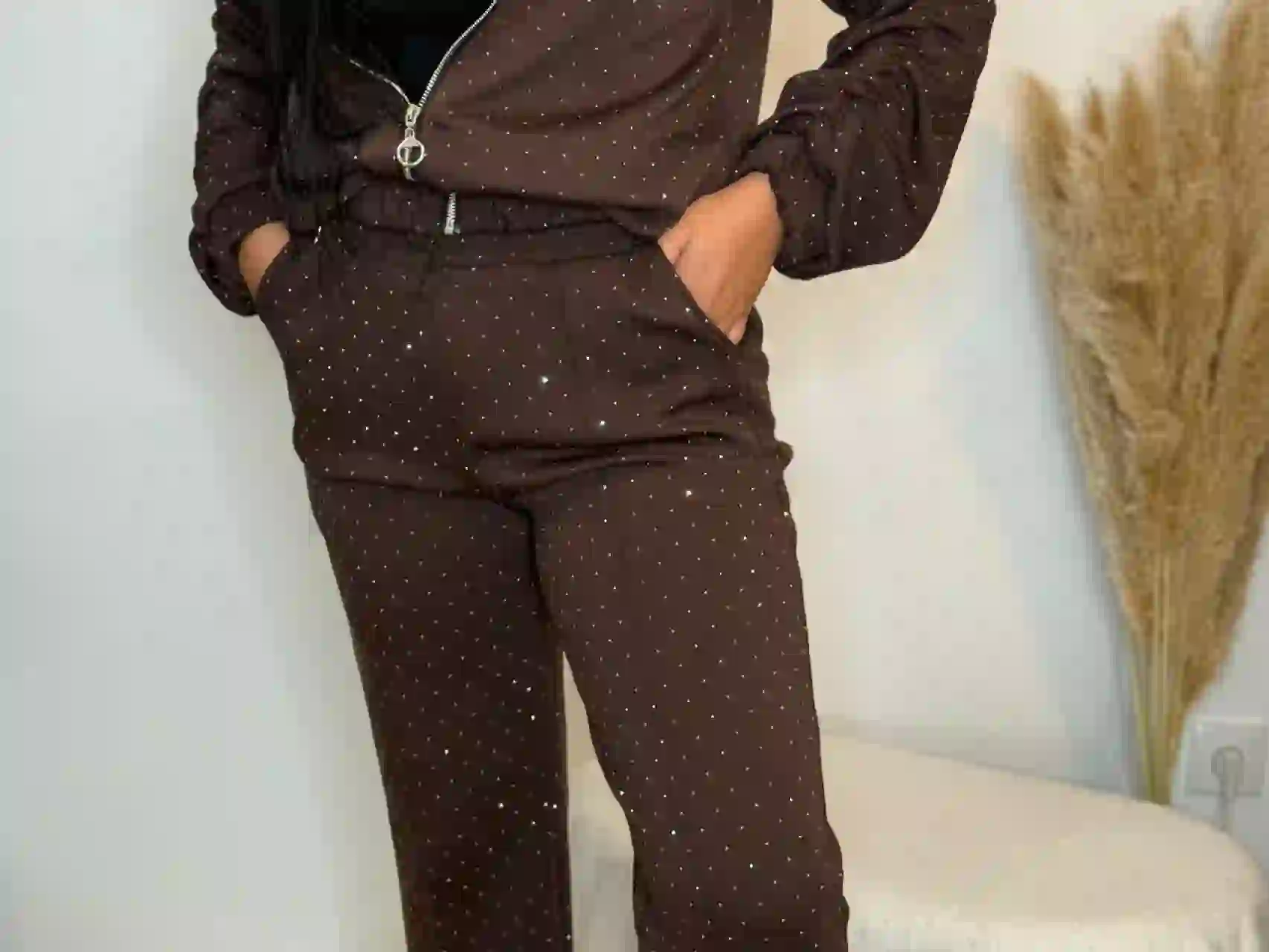 Conjunto casaco e calça