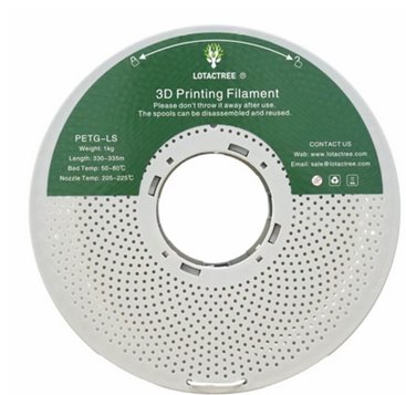  Filamento PETG 1.75mm Preto 1Kg - Lotactree - LTPETG175BK Filamento PETG 1.75mm Preto 1Kg - Lotactree