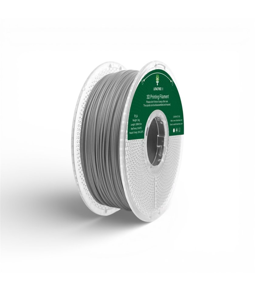 Filamento PLA 1.75mm Prata Bobine 1Kg - Lotactree