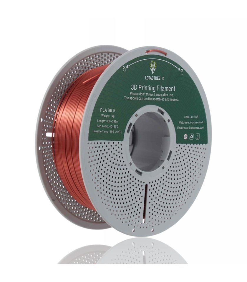 Filamento SILK PLA 1.75mm Cobre Bobine 1Kg - Lotactree